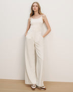 Veronica Beard Brodier Knit Tank Top - Ecru
