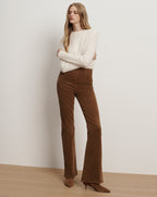 Veronica Beard Beverly Off-Duty Skinny-Flare Pant - Deep Ochre