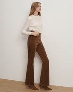 Veronica Beard Beverly Off-Duty Skinny-Flare Pant - Deep Ochre