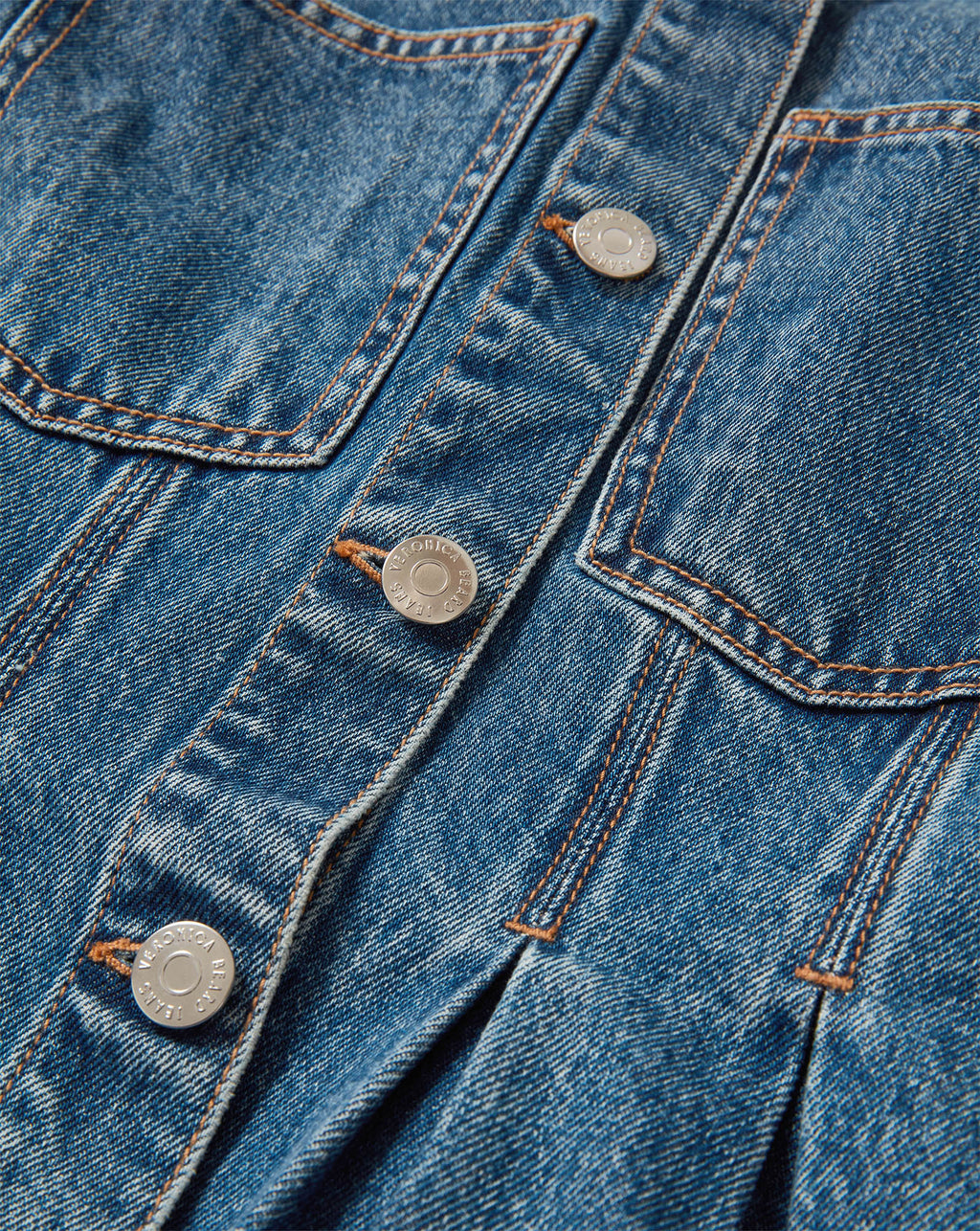 Veronica Beard Zahara Peplum Denim Jacket - Time Warp