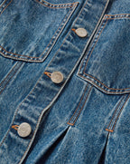 Veronica Beard Zahara Peplum Denim Jacket - Time Warp