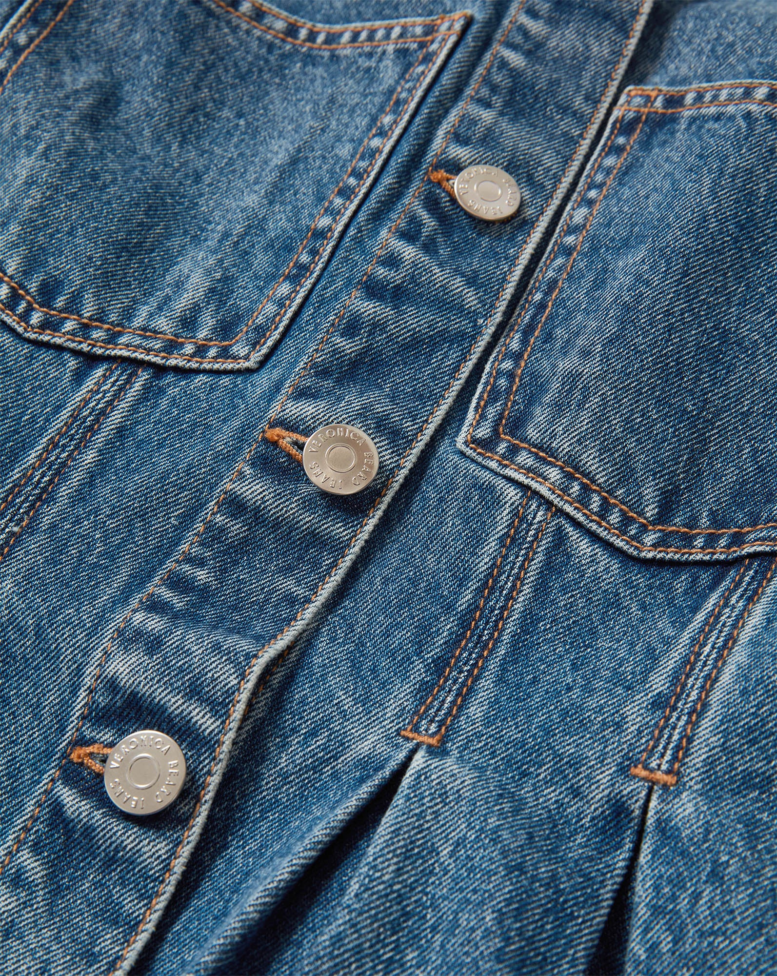 Veronica Beard Zahara Peplum Denim Jacket - Time Warp