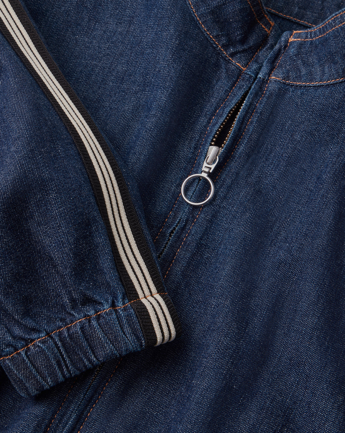 Veronica Beard Gigi Denim Track Jacket - Indigo Rinse