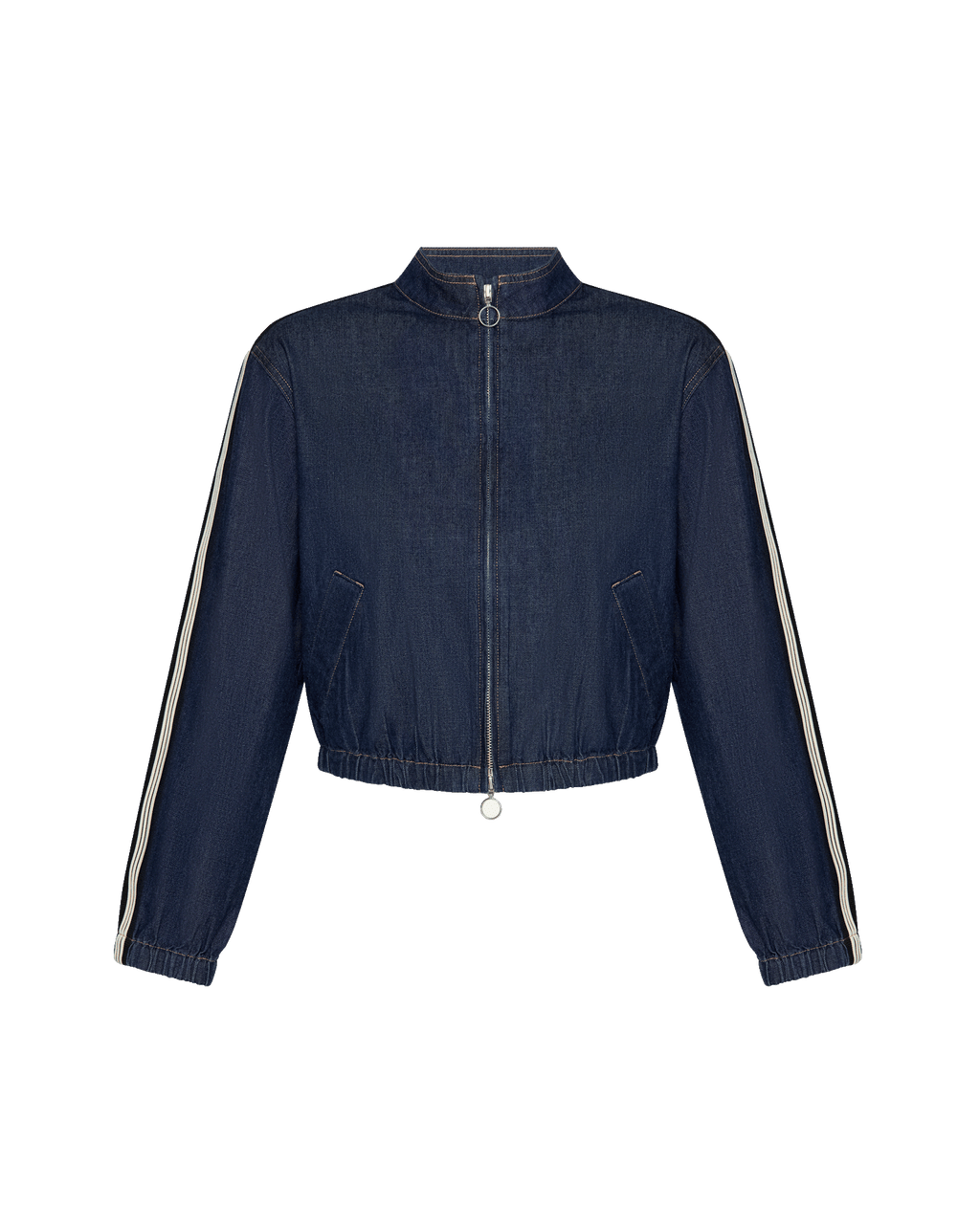 Veronica Beard Gigi Denim Track Jacket - Indigo Rinse