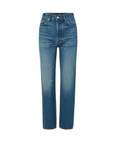 Veronica Beard Blue denim straight-leg jeans.