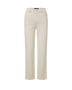 Veronica Beard Leah Straight-Leg Jean - Ecru