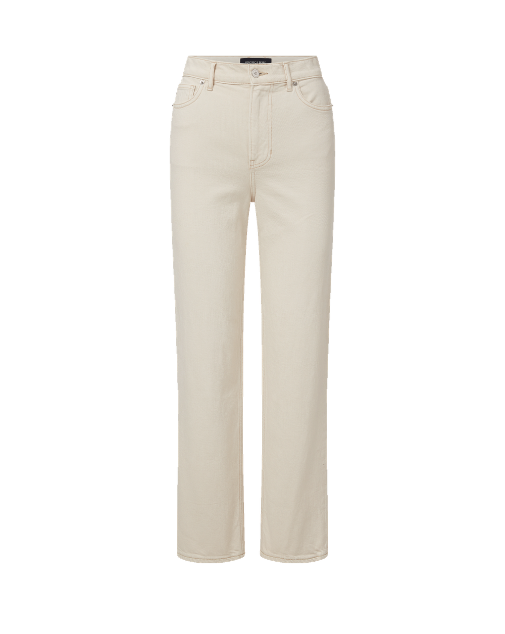 Veronica Beard Leah Straight-Leg Jean - Ecru