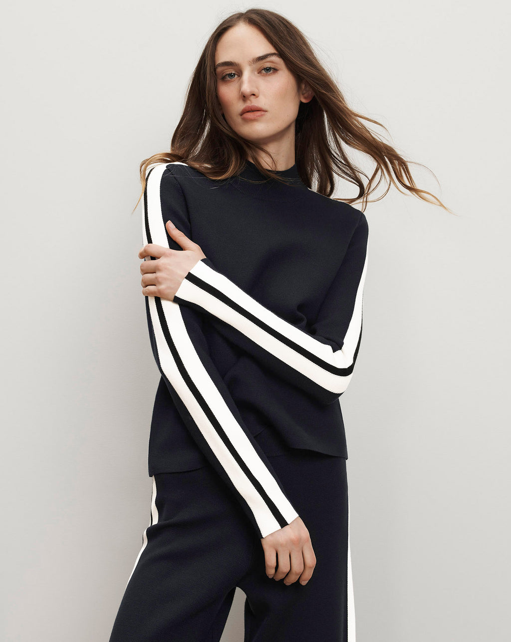 Veronica Beard Asante Knit Pullover - Navy