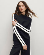 Veronica Beard Asante Knit Pullover - Navy