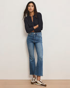 Veronica Beard Carson Kick-Flare Jean - French Kiss