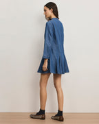 Veronica Beard Korinda Mini Shirtdress - Pool Party