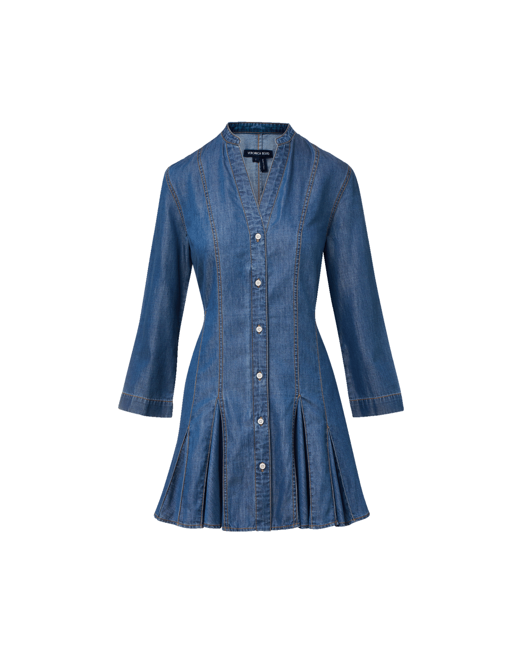 Veronica Beard Korinda Mini Shirtdress - Pool Party