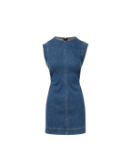 Veronica Beard Imara Denim Mini Dress - Dark Bright Blue