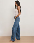 Veronica Beard Kasey Wide-Leg Jean - Bright Lakeshore
