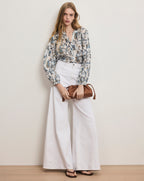 Veronica Beard Vicki Extra-Wide-Leg Jean - White