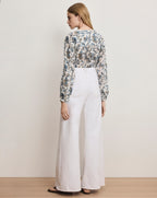 Veronica Beard Vicki Extra-Wide-Leg Jean - White