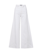 Veronica Beard White denim wide-leg jeans.