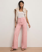 Veronica Beard Taylor Wide-Leg Jean - Petal