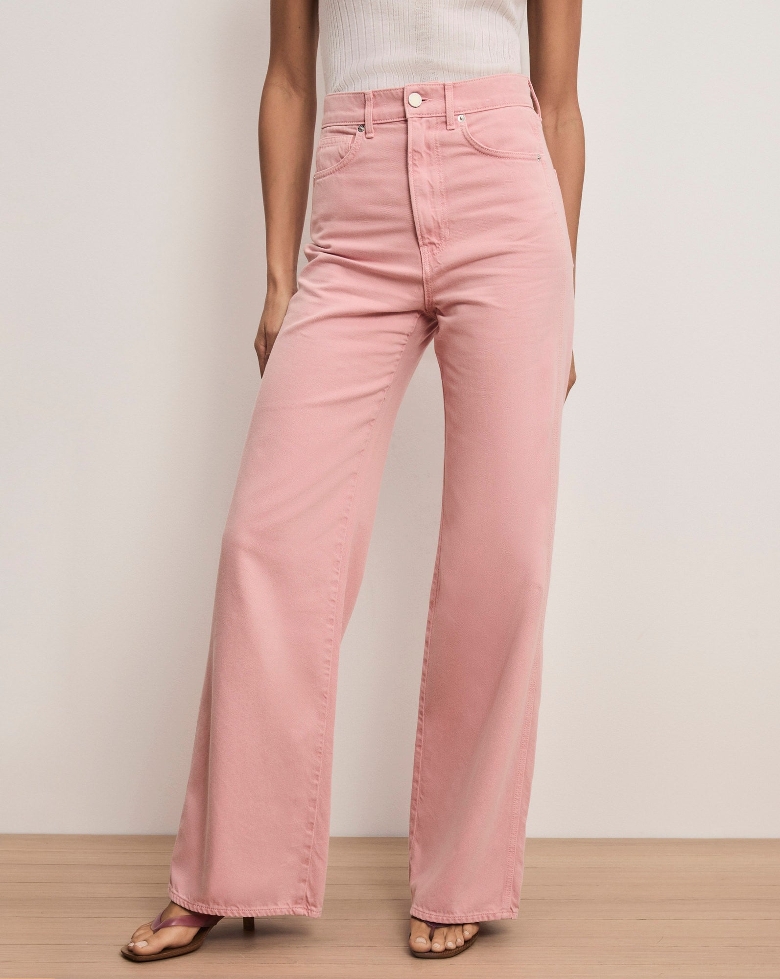 Veronica Beard Taylor Wide-Leg Jean - Petal