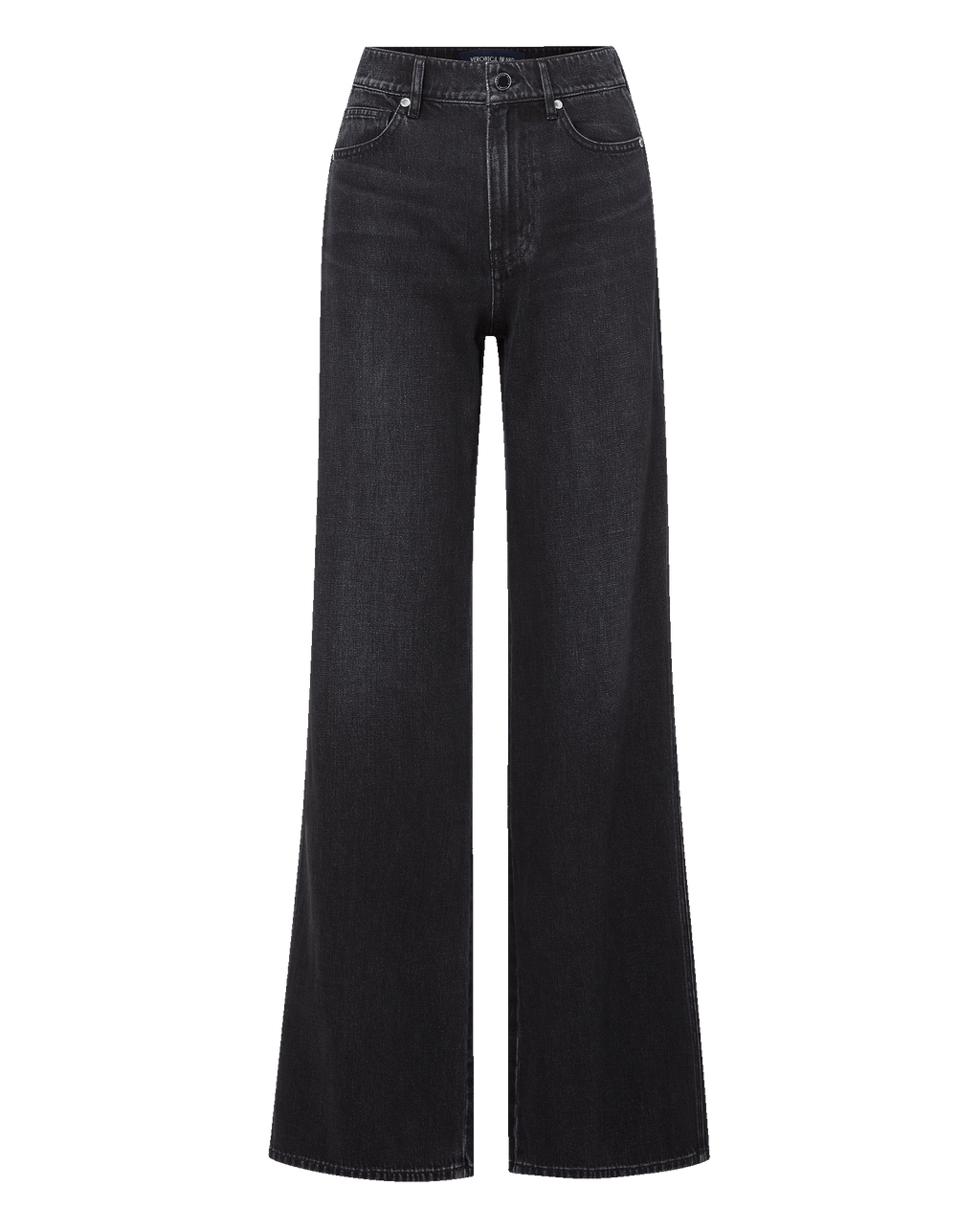 Veronica Beard Kasey Wide-Leg Jean - Washed Onyx