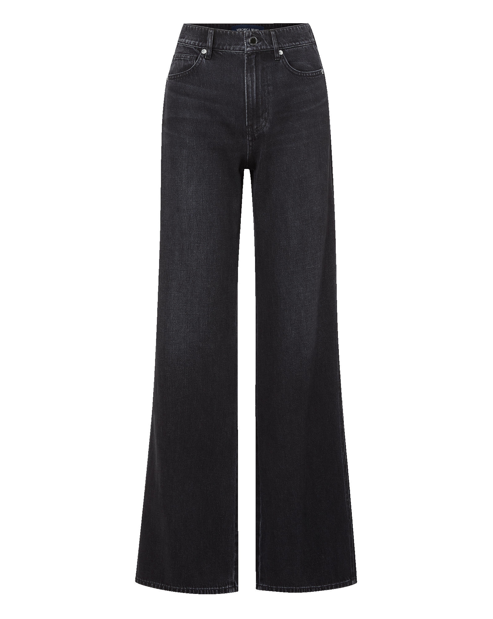 Veronica Beard Kasey Wide-Leg Jean - Washed Onyx