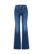Veronica Beard Crosbie Slim Wide-Leg Jean - Bright Blue