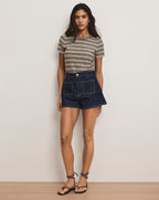 Veronica Beard Remus Striped T-Shirt - Multi Stripe