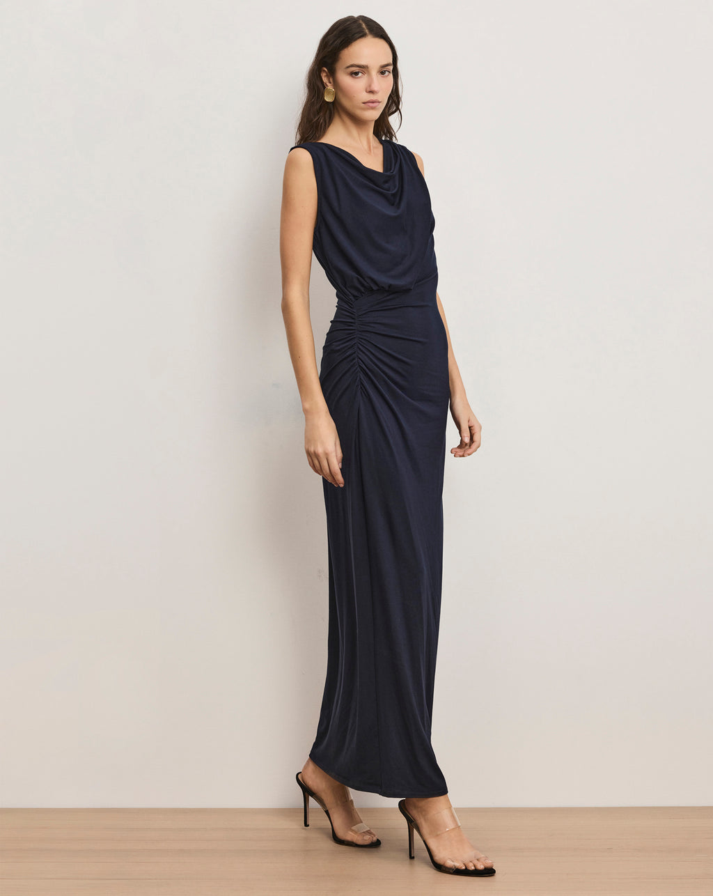 Veronica Beard Kerilyn Ruched Maxi Dress - Navy