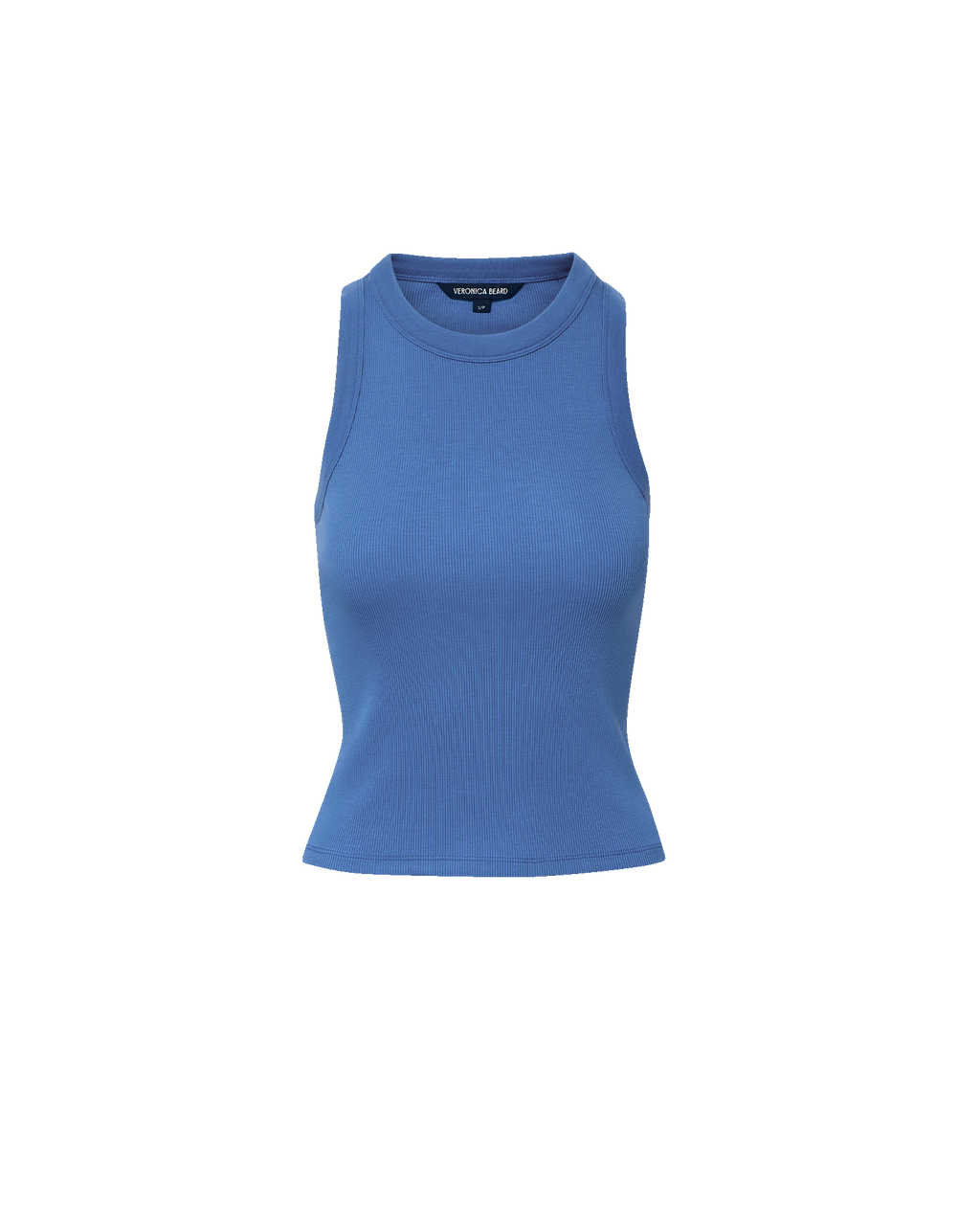 Veronica Beard Jordyn Cropped Tank Top - Blue Coast