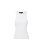 Veronica Beard Jordyn Cropped Tank Top - White