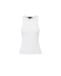 Veronica Beard Jordyn Cropped Tank Top - White