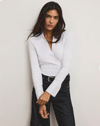 Veronica Beard Brenner Button-Down Top - White