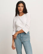 Veronica Beard Junia Mixed-Media T-Shirt - White