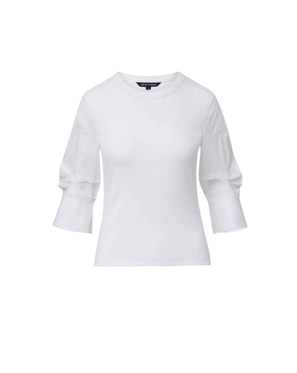 Veronica Beard Junia Mixed-Media T-Shirt - White
