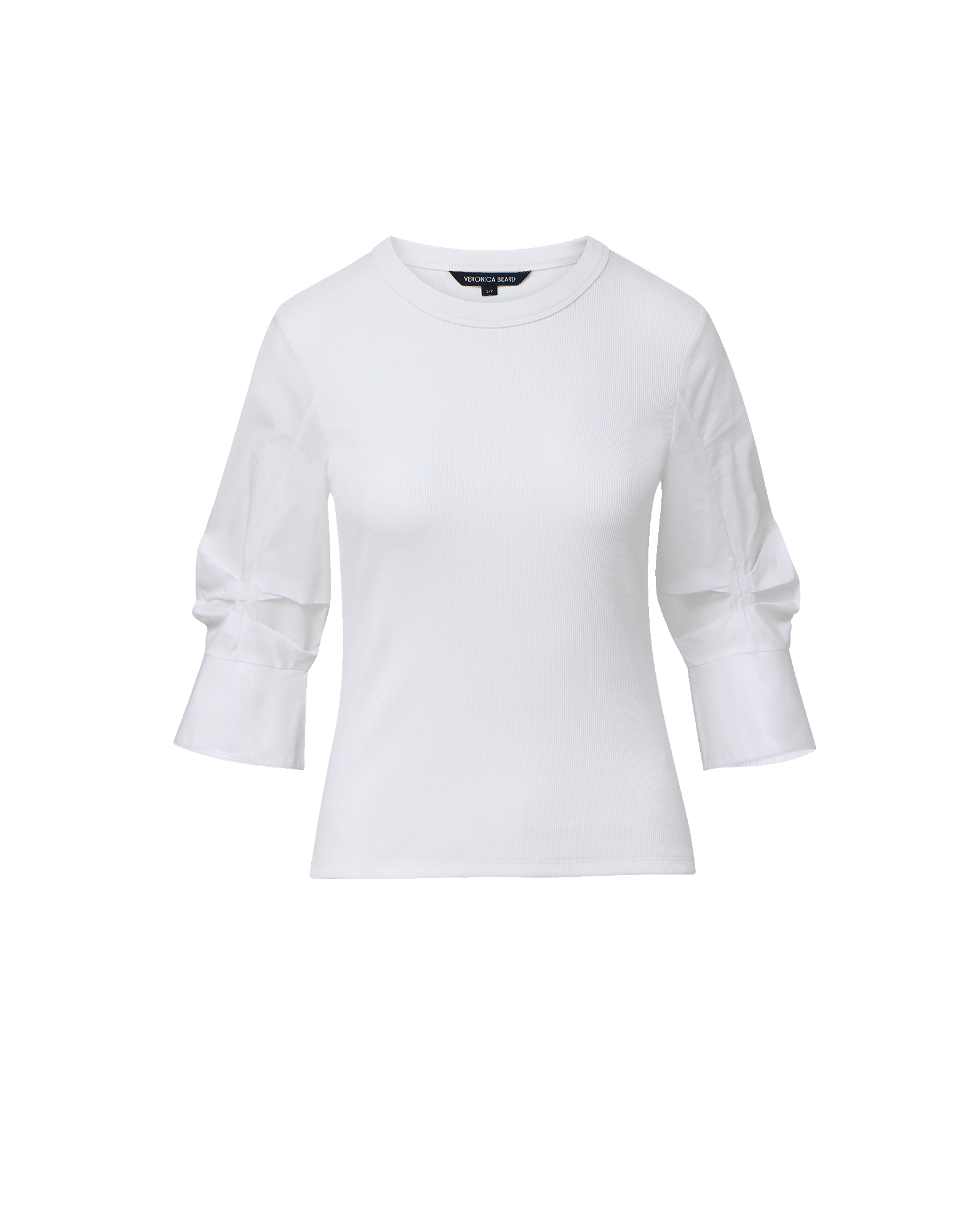 Veronica Beard Junia Mixed-Media T-Shirt - White
