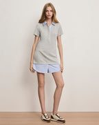 Veronica Beard Kenwood Mixed-Media Mini Dress - Light Heather Grey