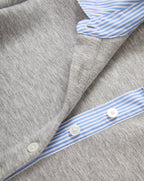 Veronica Beard Kenwood Mixed-Media Mini Dress - Light Heather Grey