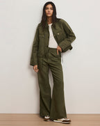 Veronica Beard Kasey Wide-Leg Pant - Army