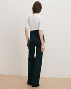 Veronica Beard Rosanna Wide-Leg Pant - Navy