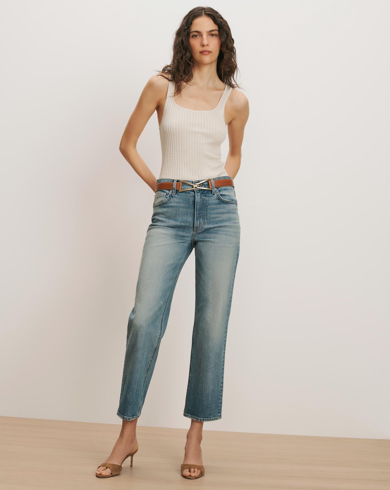 Veronica Beard Leah Straight-Leg Jean - Jaw Drop