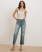 Veronica Beard V Leather Belt