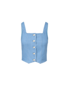 Veronica Beard Spensley Denim Vest - Bayside