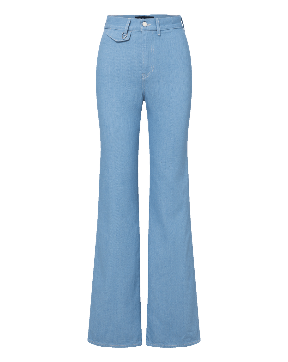 Crosbie Flap-Pocket Slim Wide-Leg Jean in Bayside | Veronica Beard CA