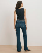 Veronica Beard Crosbie Slim Wide-Leg Jean - Bright Blue