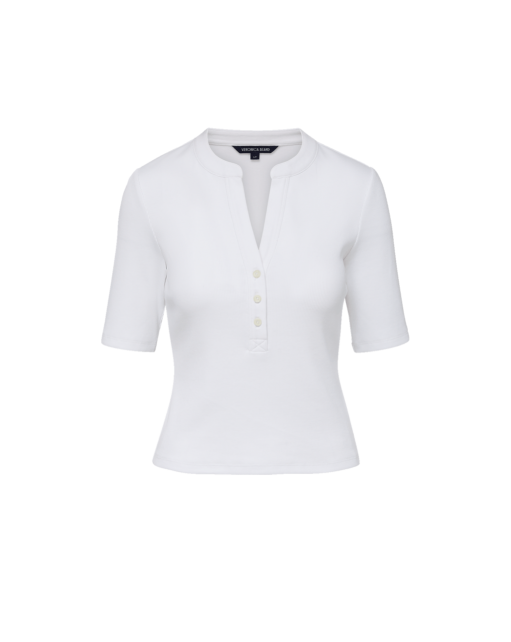 Veronica Beard Reubian Henley T-Shirt - White