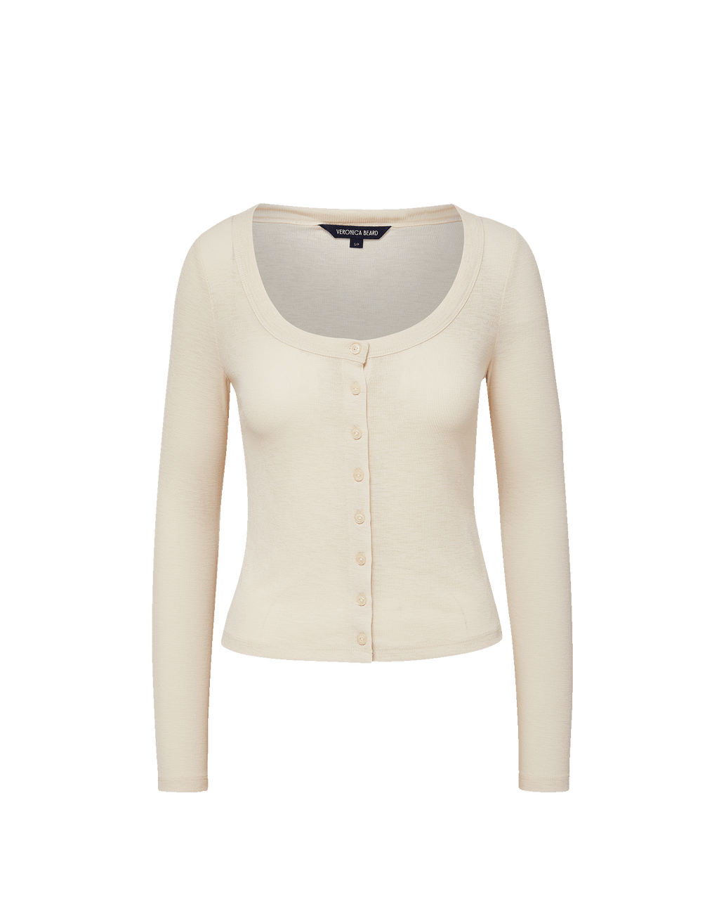 Veronica Beard Hyland Button-Down T-Shirt - Ecru