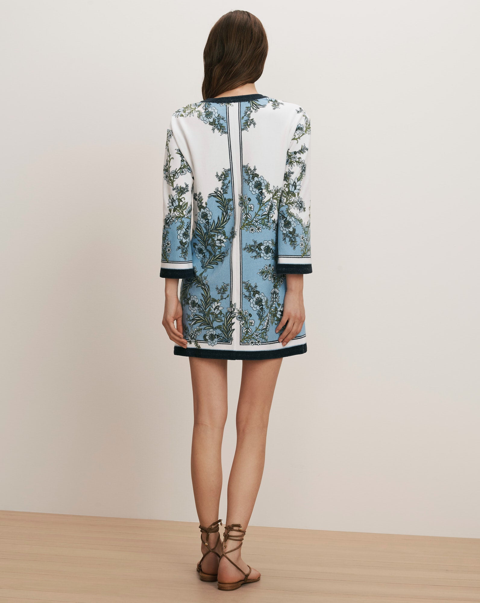 Veronica Beard Briarcliff Terry Tunic Dress - Blue Jay Multi