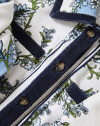 Veronica Beard Novelle Terry Button-Down Shirt - Blue Jay Multi