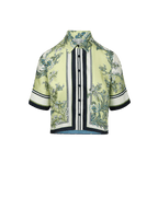 Veronica Beard Spruce Button-Down Shirt - Light Pistachio Multi