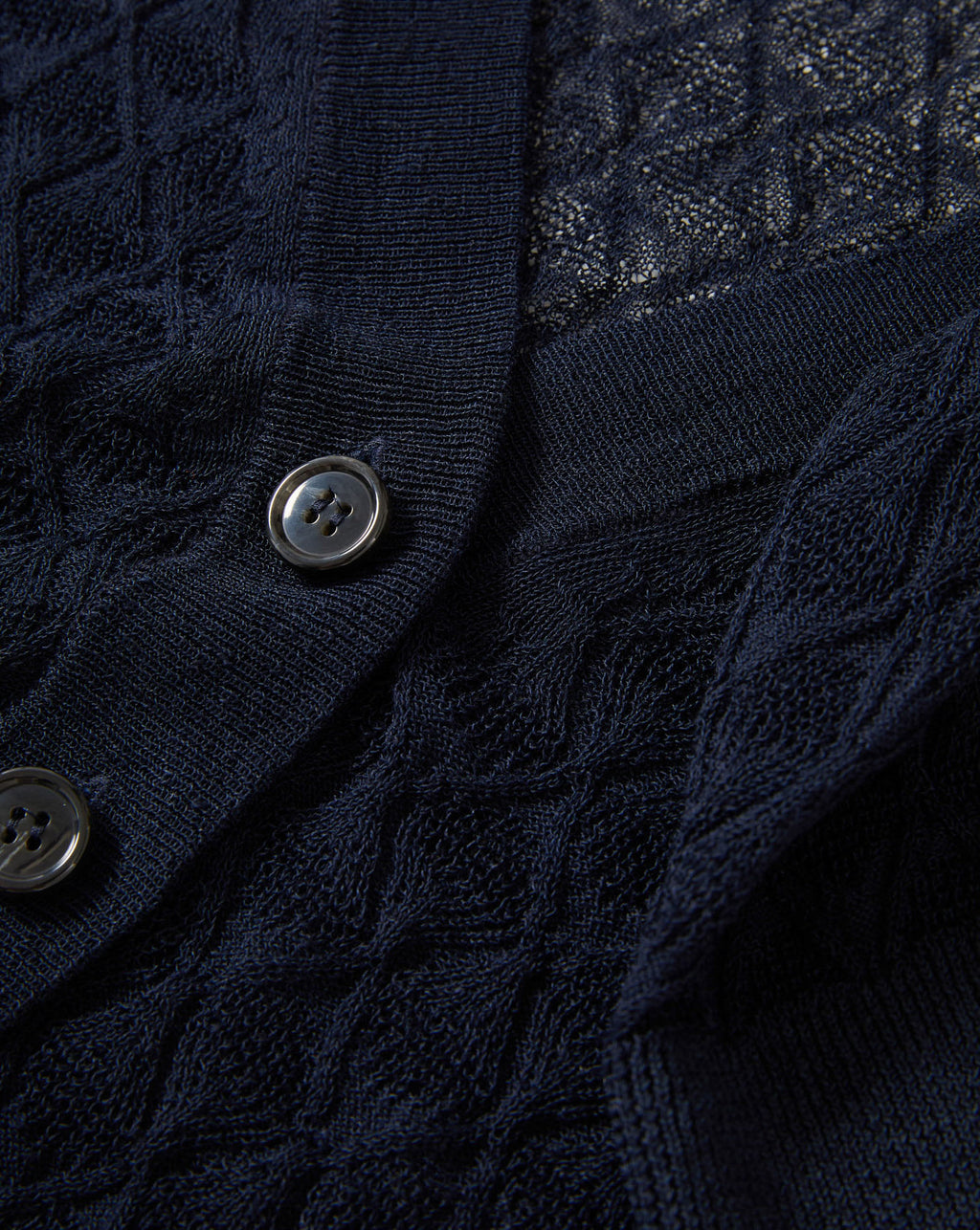 Veronica Beard Ingraham Linen Cardigan - Navy